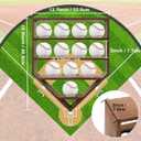Baseball Display Case,Baseball Holders for Balls,12.8x16 inches Large Carbonized Shadow Box for 12 Baseballs Wall Mount,Without Door,for Home Run and Collector Autograph Balls