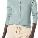 Amazon Essentials Women's Lightweight Crewneck Cardigan Sweater,  Small