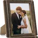 Picture Frames 6x8 Rustic Photo Frame Wood Picture Frame Farmhouse Decor for Wall Mount and Tabletop Display Farmhouse Decor Darkbrown