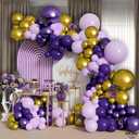 KatchOn, Purple and Gold Balloon Arch Kit - Big, Pack of 122 | Purple and Gold Balloon Garland Kit for Birthday, Baby Shower | Purple Graduation Balloons for Purple And Gold Graduation Decorations