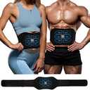 Ruszoaer ABS Stimulator - EMS Muscle Stimulator, Ab Machine, Portable Abdominal Belt, Electronic Pulse Massager, Home Office Fitness Workout Equipment, Blue