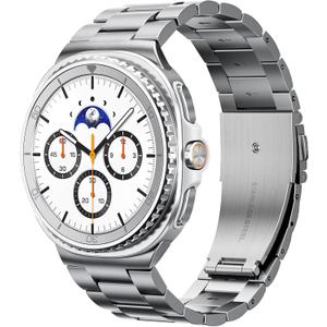 Metal Band Compatible with Samsung Galaxy Watch 8 40mm/44mm/Classic 46mm 2025,No Gap Business Stainless Steel Strap for Galaxy Watch8 Men Women,NOT for Other Models