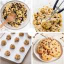 Ice Cream Scoop, 18/8 Stainless Steel Cookie Scoop, Cookie Scoops for Baking, 2 Tbsp/ 30 ml/ 1 oz Cookie Dough Scoop, Ice Cream Scooper with Trigger Release, Cookie Scooper for Baking (Black)