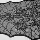 Fall Decorations Table Runner - Black Lace Maple Leaves Table Runners for Autumn Table Decor, 20*75 Inch Halloweens Lace Table Runner for Halloweens Party Home Kitchen Dinner Decoration Indoor