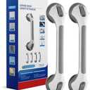 TAILINK Grab Bars for Bathtubs and Showers 2 Pack Shower Handle, Heavy Duty Suction Grab Bar Bath Handrails for Seniors and Elderly, Bathroom Safety Grip No Drilling Waterproof Removable, Grey