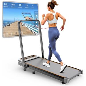 Walking Pad with 10% Incline Upgrade 3.5HP Low Noise Walking Pad Treadmill with Handle Bar 4 in 1 Portable Under Desk Treadmills for Home/Office