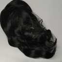 Short Wavy Wig with Bangs for Women Black Curly Wigs Short Bob Wavy Hair Wigs Shoulder Length Synthetic Heat Resistant