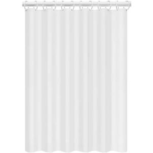 Clear Silk Pattern Shower Curtain, Lightweight & Easy Installation with Plastic Hooks, Eco-Friendly Material, 70.9x70.9 Inch Transparent White(Pack of 1)