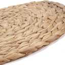 6 Pack Woven Placemats, Round Wicker Placemats, Rattan Place mats, Natural Hand-Woven Water Hyacinth Table Mats, Braided Straw Table Mats for Dining Table (13.8 inch)