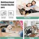 wegreeco Washable Female Dog Diapers Highly Absorbent Reusable Diapers for Dog in Heat Dog Period Diapers, 3 Pack (Black,X-Large