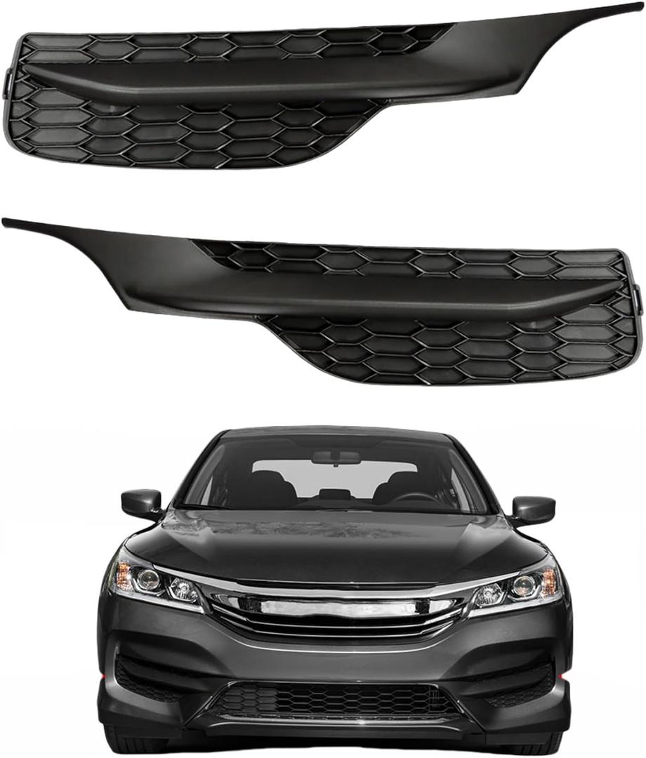 labwork Front Bumper Fog Light Cover Driver Left Side and Passenger Side Replacement for Honda Accord 2016-2017 1102T2FA51 71112T2FA51