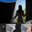 32" W x 72" L 100% Portable Blackout Curtains, Total Darkness No-Drill Black Out Window Cover,Temporary Blackout Shades with Hook & Loop Tape, for Bedroom, Nursery, Dorm, Travel (Black)