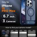Temdan Magnetic Compatible with iPhone 15 Pro Max Case, [Built-in Invisible Kickstand][Compatible with MagSafe] [Military Grade Shockproof] Slim Translucent Matte Phone Case for iPhone 15 Pro Max 6.7"