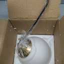 KoKo&Yukina 10" Globe Pendant Light Gold Mid Century Pendant Light Glass Globe Mid Century Modern Light Fixture Brushed Brass Finished with Milk Glass Lampshade for Dining Room Bedroom