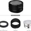 4PCS 2.2 GPM Faucet Aerator, 2 Pack Aeration Filter Replacement Parts With Brass Housing 15/16 Inch 24mm Male Thread Aerator Faucet Filter With Gasket For Kitchen And Bathroom (Black)