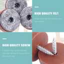 Swpeet 52Pcs 24mm Brown Furniture Felt Pads Non Slip Furniture Pads with Screw-on Felt Pad Furniture Slider Floor Protector for Wooden Leg Feet of Chair Table Sofa