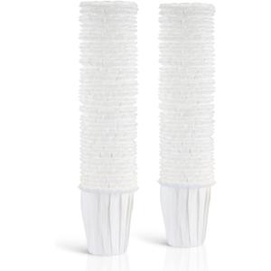 Disposable Paper Coffee Filters K Cup Paper Filters Compatible with Keurig Single Brewer Reusable Cups,K-Cup Coffee Pods,for Most Keurig Single Serve Filter Brands Coffee Pods (White 100 Count, Large)