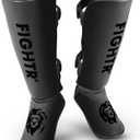 FIGHTR Shin Guards - with a and Ideal Padding | Thick shin Protection for Kicks in Kickboxing, MMA, Muay Thai and Other Martial Arts