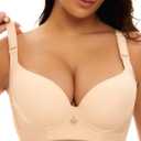 SEA BBOT Women Seamless Push Up Bra Padded Soft Underwire T-Shirt Bras 32A-46DD