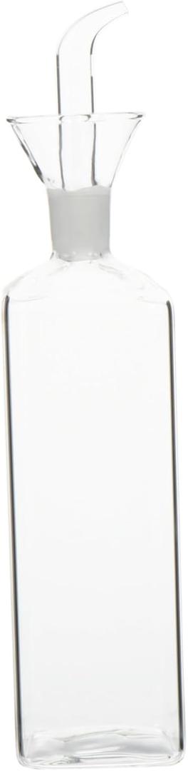 Oil Control Pot Kitchen Oil Bottle Vinegar Cruet Leakproof Spout High Borosilicate Glass Easy to Use (25.7X5.7CM)