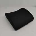 Lumbar Pillow for Chair and Car, Back Support for Office, Memory Foam Cushion with Mesh Cover - Black