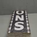 Let It Snow Wooden Porch Sign 47" Winter Large Buffalo Plaid Welcome Porch Sign for Home Front Door Yard Party Decor (Black)