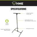 HME Hard Surface Practice Indoor & Outdoor Archery Bow Storage Hanger Rack