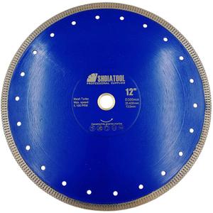 SHDIATOOL 12-Inch Diamond Saw Blade Cutting Disc for Porcelain Tile Ceramic Granite Marble Brick Turbo Cutting Wheel on Angle Grinder