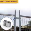 Plutreas Chain Link Fence Panel Clamps 1-5/8" Dog Kennel Panel Clamps for Round Pipe Panel Frame (Pack of 10)