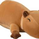 SQEQE Weighted Capybara Plush, Weighted Capybara Stuffed Animal, Cute Plushies Soft Pillow Toy Gift for Kids Adults 13.8 Inch, 1.6 Lbs
