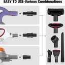 Sealegend 8PCS Vacuum Attachments Accessories for Shark Replacement Parts Crevice Tool, Dust Brushes & Vacuum Hose Adapters Compatible with Shark NV360 NV350 NV500 & Rocket HV301 Series