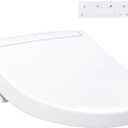 TOTO WASHLET S5 Electronic Bidet Toilet Seat with Instantaneous Water Heating, PREMIST and EWATER+ Wand Cleaning, Elongated, Cotton White - SW3446#01