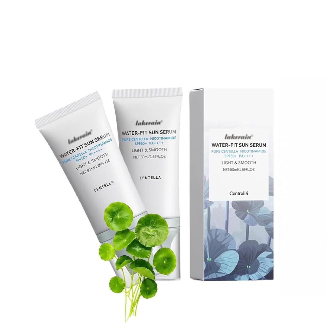 2 Pcs Centella Sunscreen, Lightweight Hydrating SPF50 Centella Sunscreen for All Skin Type and UV Defense.