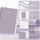 2 x 2026 Planner, Weekly and Monthly Calendar Planner, January - December 2026 Daily Agenda for Acadecmic Planning, School Office Supplies, Purple