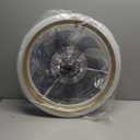 20" Modern Ceiling Fan with Light, 6 Speeds & Dimmable, White Flush Mount for Home