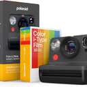 Polaroid Now 2nd Generation I-Type Instant Camera + Film Bundle - Now Black Camera + 16 Color Photos (6248)- Black