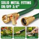 Garden Hose 50 ft NON-EXPANDABLE Water Hose, Flexible & Lightweight Kink Resistant Hybrid Hose, Leak-Proof Heavy Duty, Super Durable Fabric with 3/4" Solid Brass Connectors
