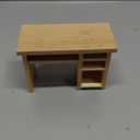 Toyvian Dollhouse Computer Desk Miniture House Furniture Desk Decoration Vintage Home Decor Set 1 12 Scale Writing Desk Mini House Accessories Miniature Wood Table Mini House Decoration