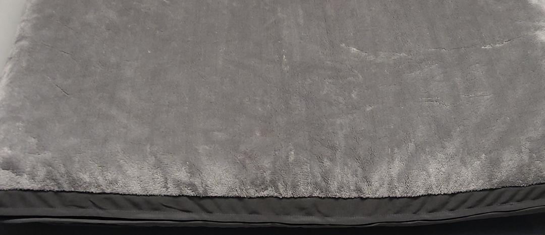 grey velvet pet bed cushion 30in'