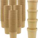 60 Pack 12 oz Kraft Paper Soup Containers with Lids, Disposable Ice Cream Cups, Microwave and Freezer Safe To Go Food Storage Bowls for Parties, Christmas, Takeout, Picnics