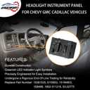 Headlight Switch Headlamp Dimmer Switch with Green LED Backlight | Fits 2003-2007 Chevy Silverado 1500 2500 3500 Suburban Tahoe Avalanche GMC Sierra Yukon Cadillac Escalade | Replaces#15194803 D1595G