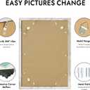 Hongkee 13x19 Picture Frame, Distressed White Wood Style - Display Posters 11 x 17 with Mat or 13x19 without Mat, Wall Mounting Horizontal and Vertical, 1 Pack