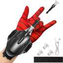 Spider Web Shooters - Spider Web Launcher String Shooters, Webshooter Wrist Launcher Toys with Gloves, Rechargeable Superhero Role-Play Spider-Silk Toys for Kids