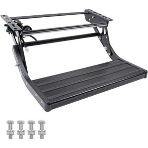 Electric Retractable RV Steps with LED Lighting, 400 LBS Load Capacity, Foldable Aluminum Alloy Camper Steps, Thickened Steel Plate Trailer Steps, Non-Slip Design, Ideal for RV, Trailer, Camper