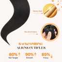 6PCS Clip in Hair Extensions Real Human Hair Short Clip in Extensions for Women Short Straight Hairpieces to Add Volume and Highlights 14 Inch Natural Black