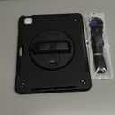 Case for iPad Air 13 Inch M3 2025 & M2 2024: Military Grade Cover for iPad Pro 12.9 6th/5th/4th/3rd Generation W/Screen Protector- Stand- Pencil Holder- Handle- Shoulder Strap- Black