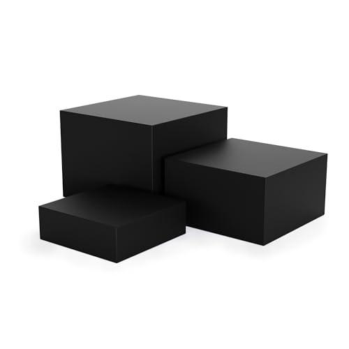 NEETBU Metal Display Stands for Buffet Table - Black & White Cake Risers, Cupcake Stand for Wedding, Party, Catering Supplies, Elegant Food Risers for Displaywith 3Pcs Hollow Bottoms 6''x7''x8''b1 Has Dent