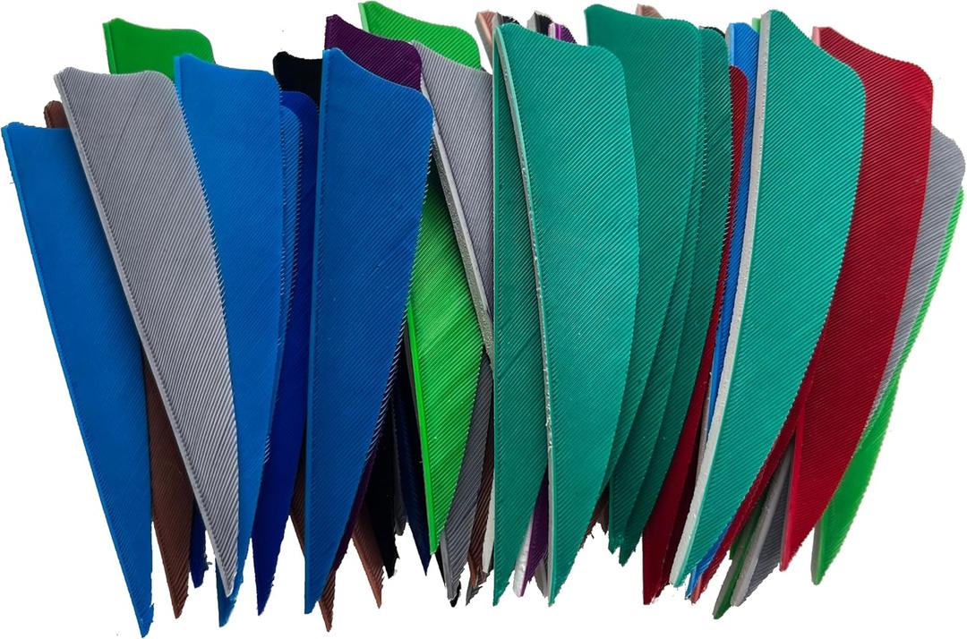 50PCS 3 Inch Shield Cut Turkey Arrow Feathers for Bowhunting, Right Wing Fletching, Waterproof and Durable for Recurve and Compound Bow (lake blue)