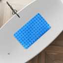 5 x Splash Home Order Bathtub Mat Non-Slip, Shower Mat with 112 Suction Cups and Drain Holes Bath Mat for Tub, 27 L x 14 W Inches, Machine Washable, PVC - Blue