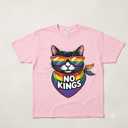No Kings Pride Cat T-Shirt pink 3XL